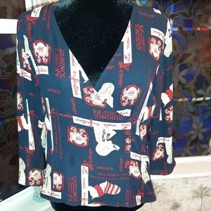 SILK WRAP BLOUSE